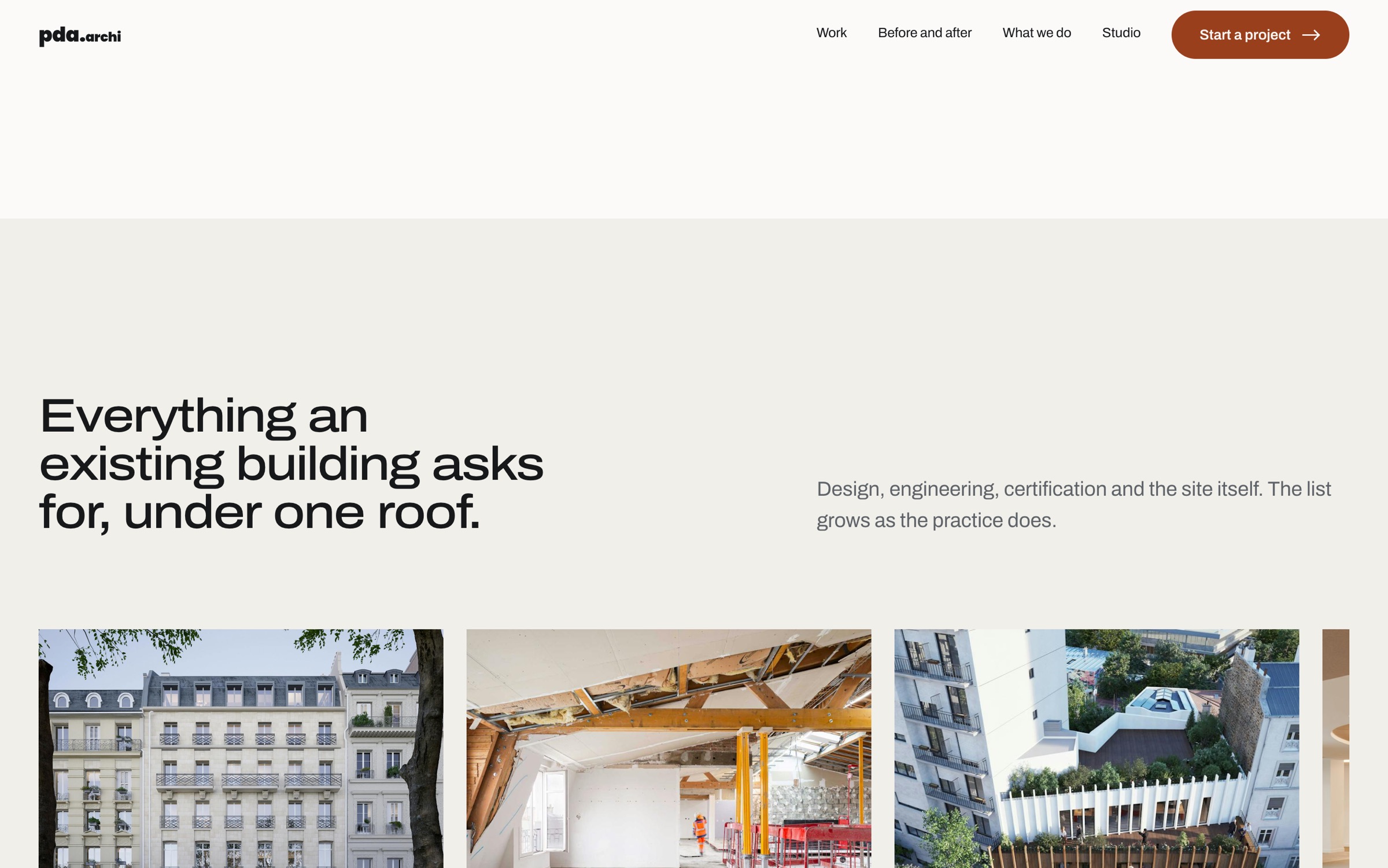 Expertise: everything an existing building asks for, under one roof